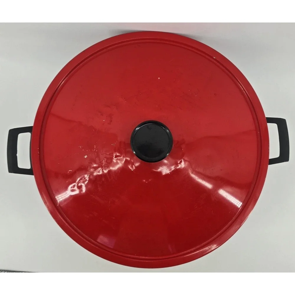 Vtg 70s West Bend Electric Wok Red Made in USA Tested Works 14